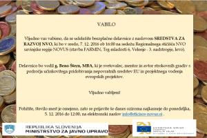 Vabilo - Sredstva za razvoj NVO